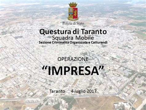 Taranto Operazione Impresa Chiuse Le Indagini 76 Persone