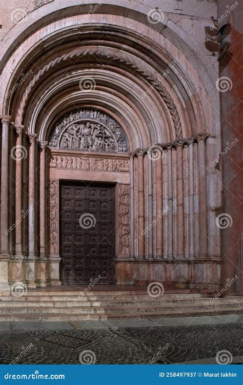 Parma Cathedral -medieval Architecture in Gothic Style Stock Image ...