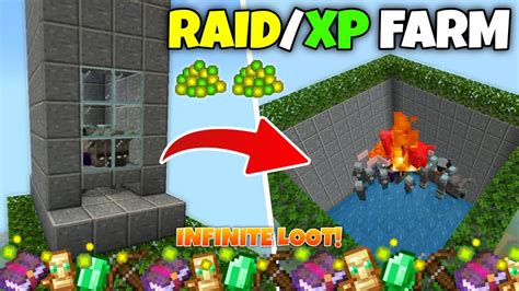 Easiest AFK Fully Automatic Raid XP Farm Tutorial In Minecraft Bedrock