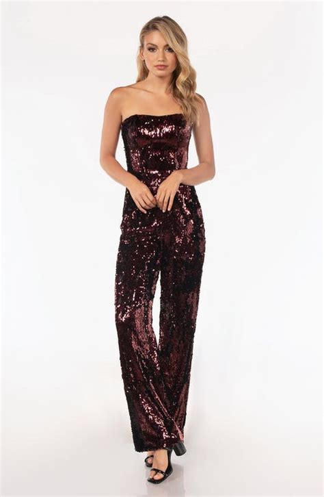 Andy Strapless Sequin Jumpsuit Editorialist