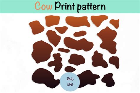 Brown Cow Print Pattern Graphic by LuckyDigitalArtShop · Creative Fabrica