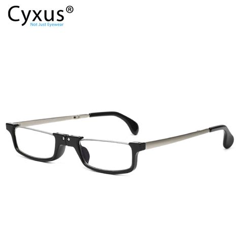 Clearance Sale Cyxus Folding Reading Eyeglasses For Men Women Half Rim Presbyopia Anti Blue