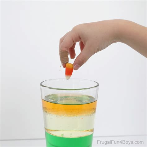 Fall Density Tower Science Experiment - Frugal Fun For Boys and Girls