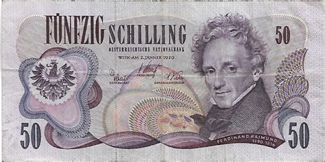 Schilling Austria Ferdinand Raimund First Issue