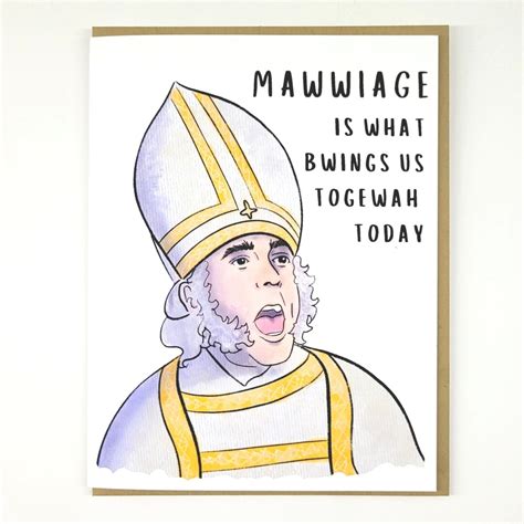 Mawwiage Wedding Card Princess Bride Movie Card Priest Etsy