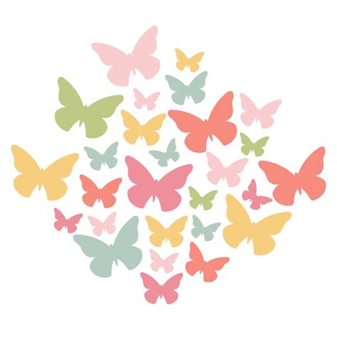 Butterfly Cluster Cut File Svg Dxf Png Etsy