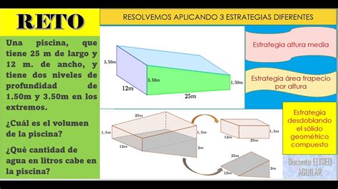 Volumen Y Capacidad De Piscina Con Dos Niveles De Profundidad Youtube