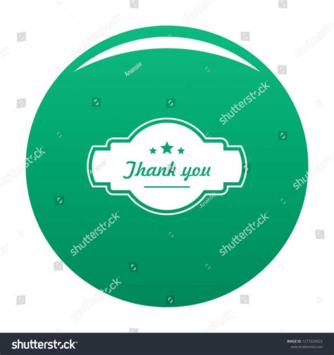 Thank You Label Icon Simple Illustration Stock Vector Royalty Free