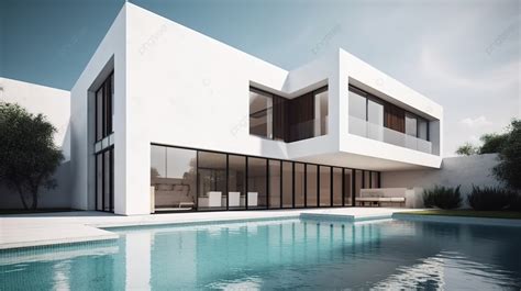 Minimalist Modern House With Pool A Stunning D Render Of Exquisite