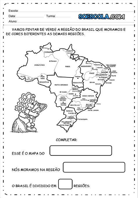 Atividades Sobre Regionalização Do Brasil 7 Ano Gabarito LIBRAIN