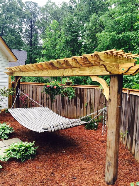 Beautiful Hammock Stand Backyard Hammock Backyard Backyard Pergola