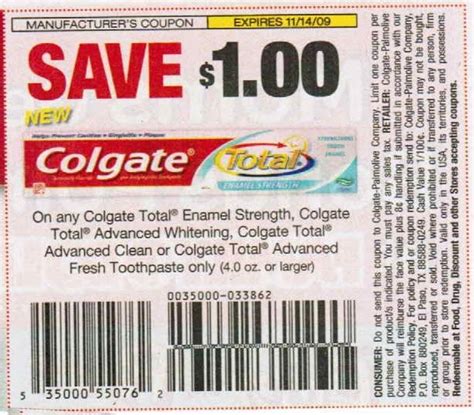 Free Coupons Online Printable Colgate 1 50 Coupon Toothpaste