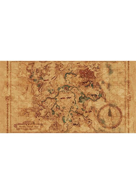 Breath Of The Wild Hyrule Map From The Legend Of Zelda