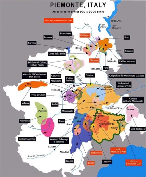 Revista Eno Estilo Mapas do vinho Piemonte Itália