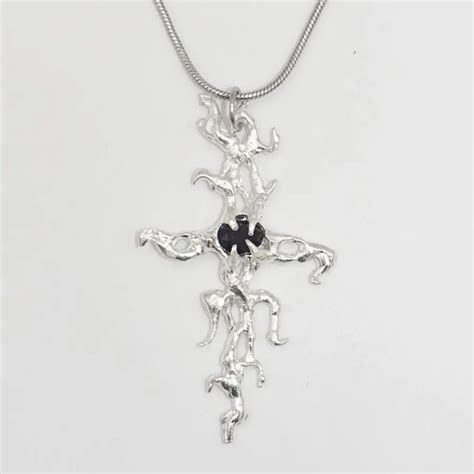 Irregular Silver Pewter Jewelry Gothic Necklace Jewelry Pearl Pendant