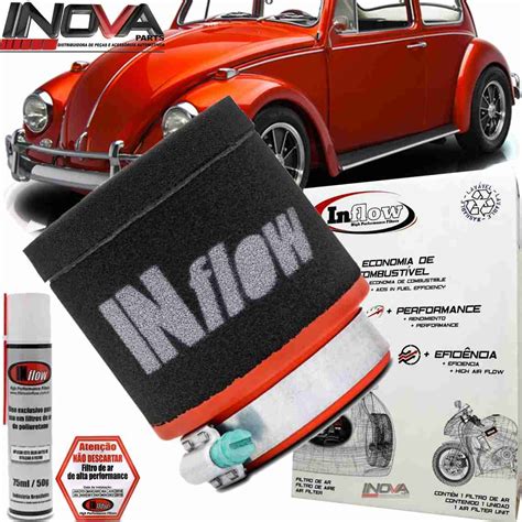 Filtro De Ar Esportivo Inflow Vw Fusca Carburação Dupla