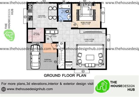 1 BHK Bungalow House Plan Trendy And Exclusive Design