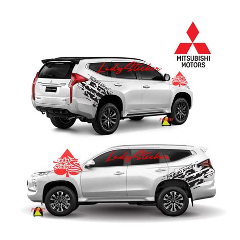 Jual STRIPING STICKER MOBIL MITSUBISHI PAJERO SPORT STICKER PAJERO