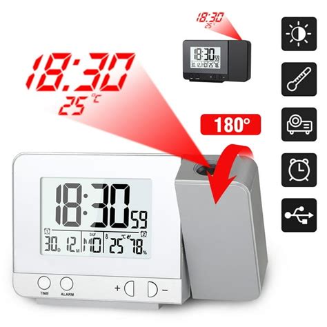 Tsv Projection Alarm Clock Digital Clock Projector With Indoor