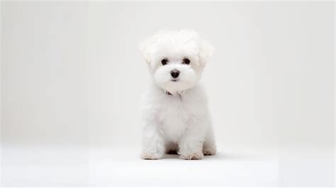 Foto De Un Lindo Perro Bichon Fris Aislado Sobre Un Fondo Blanco Foto