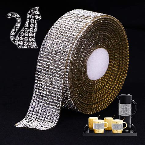 Amazon Locacrystal Bling Crystal Rhinestone Ribbon Self Adhesive