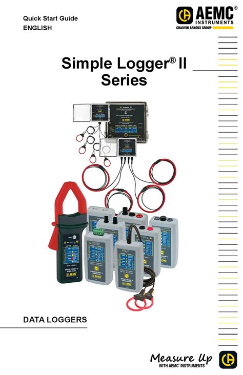 AEMC INSTRUMENTS SIMPLE LOGGER II SERIES QUICK START MANUAL Pdf