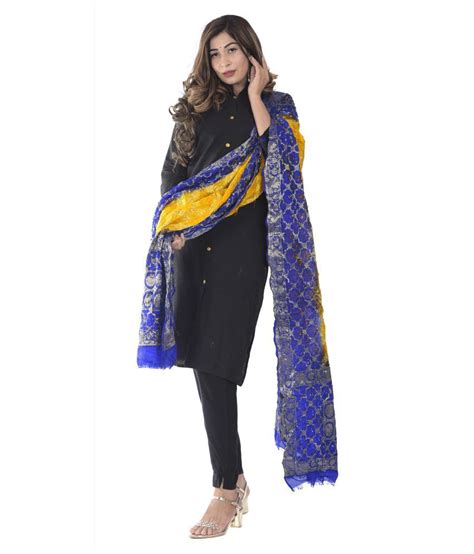 Apratim Yellow Banarasi Silk Dupatta Price In India Buy Apratim