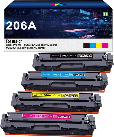 206a Toner Cartridges 4 Pack Replacement For Hp 206a