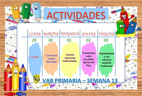 I E Nº 1112 VICTOR ANDRES BELAUNDE NIVEL PRIMARIA SEMANA 13