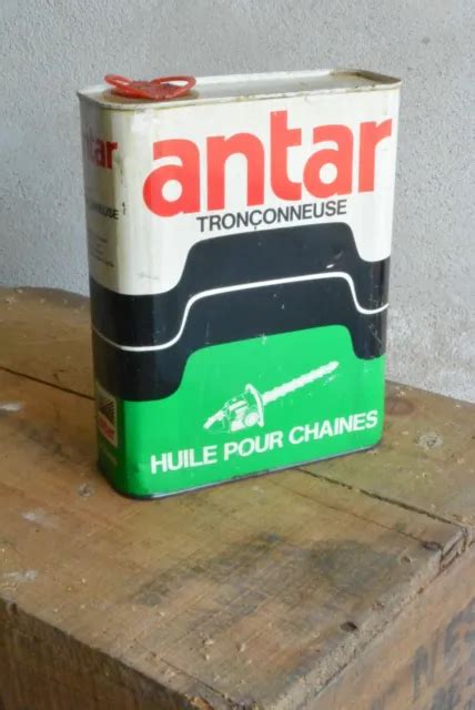 Ancien Bidon D Huile Antar Motor Oil Garage Plaque Maill E Can