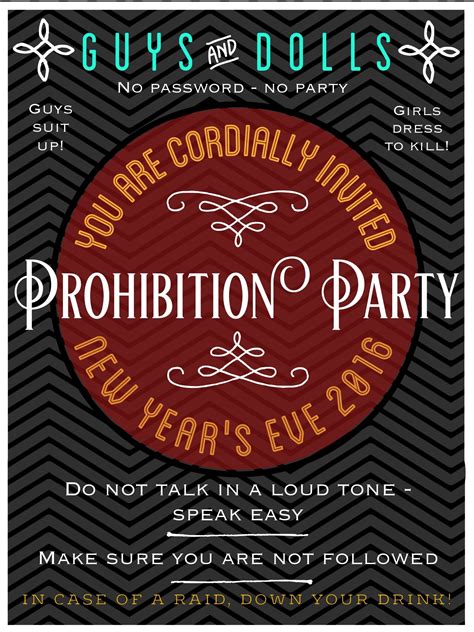 Prohibitionspeakeasygatsby Party Invite Speakeasy Party