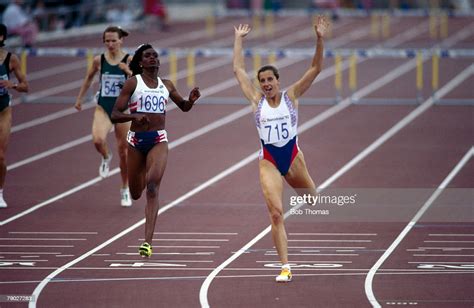 British Track And Field Athlete Sally Gunnell Of The Great Britain