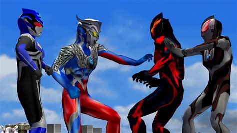 ULTRAMAN ZERO BLU VS ULTRAMAN BELIAL DARK GEED ULTRAMAN TEAM