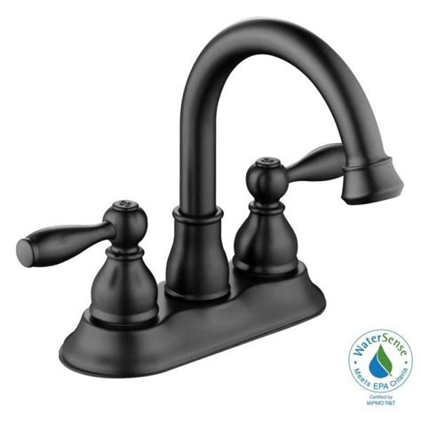 Glacier Bay Mandouri 4 In Centerset 2 Handle High Arc Bathroom Faucet In Matte Black Hd67513w