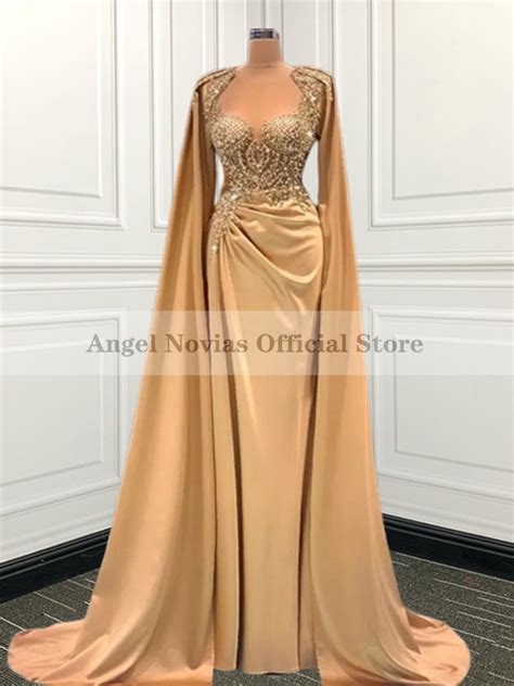 Women S Long Gold Arabic Evening Dresses With