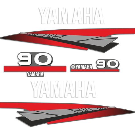 Yamaha 90 Hp Two Stroke Outboard Engine Decals Sticker Set Etsy