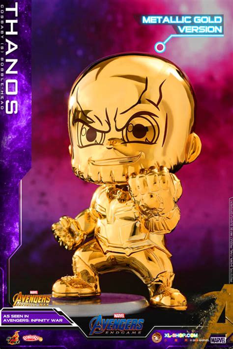 Hot Toys COSB582 Avengers Endgame Thanos Metallic Gold Version Cosbaby S Bobble Head