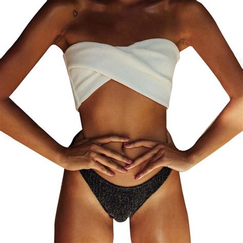 Xyhj Sexy Bandeau Shiny Glitter Bikini Women Swimwear Female Swimsuit