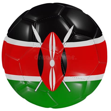Soccer Ball With Flag Of Kenya Stock Illustration Illustration Of