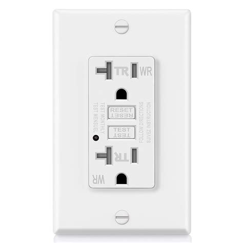 Electeck Gfci Outlets 20 Amp Outdoor Weather Resistant Wr Decor Gfi