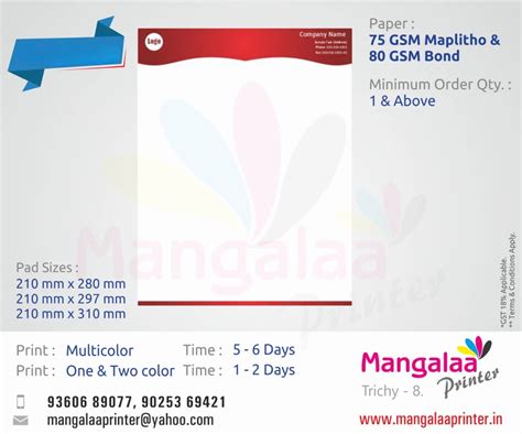 Glue Bound Bond A Size Letterhead At Rs Piece In Tiruchirappalli