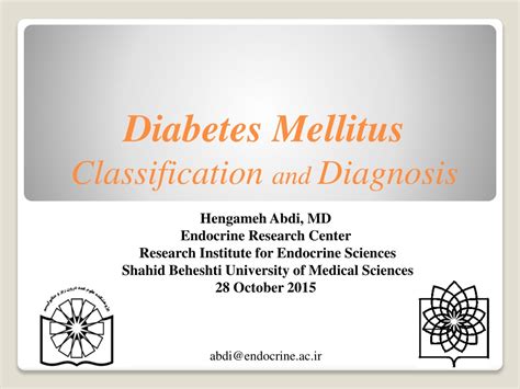 Ppt Diabetes Mellitus Classification And Diagnosis Powerpoint Presentation Id 854718