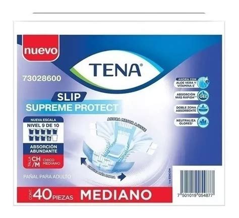 Pañales Adulto Tena Slip Supreme Protect Chico mediano 40 Pz Envío gratis