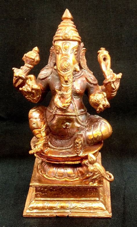 Lord Ganesha / Haridra Ganapati Idol in Pure Solid Copper - Etsy