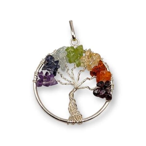 Pendentif Arbre De Vie 7 Chakras Garaulion