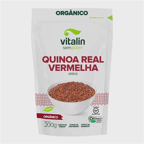 Quinoa Real Vermelha Org Nica Em Gr Os Vitalin G No Shoptime