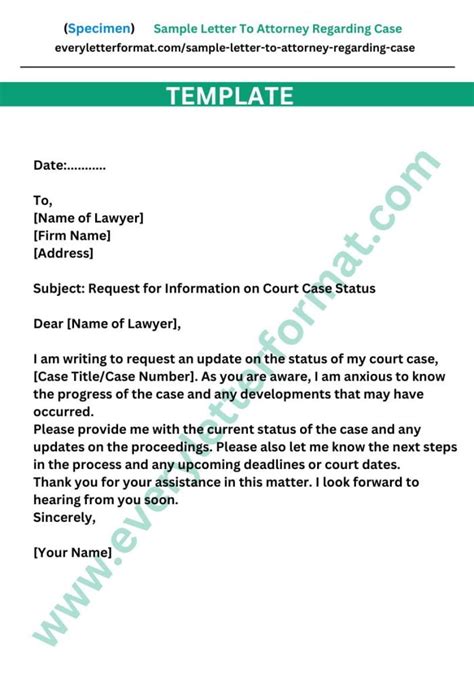 Sample Letter To Attorney Regarding Case Everyletterformat