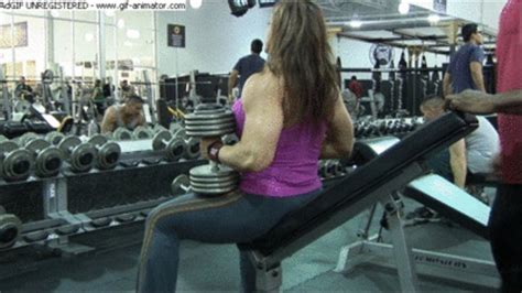 Amber Heavy Incline Dumbbell Presses 90lbs Hi Res Fitness World Of Seduction Clips4sale