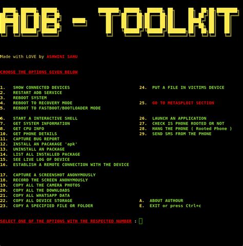 Github Ashwin990adb Toolkit Adb Toolkit V2 For Easy Adb Tricks With