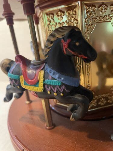 Vintage Waco Melody In Motion The Carousel Porcelain Wind Up Music Box